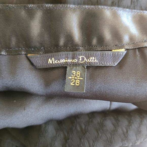 Massimo Dutti Skirt Black Tiered Ruffle with velvet waist Style 5203 Size Medium - Picture 6 of 8